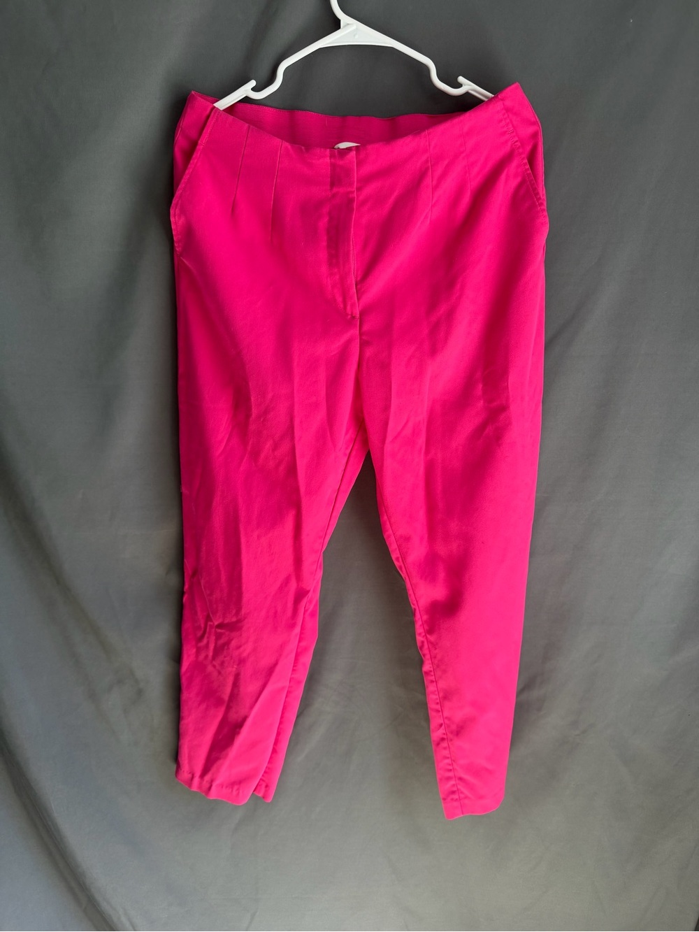 H&M Hot Pink Cropped Tailored Pants